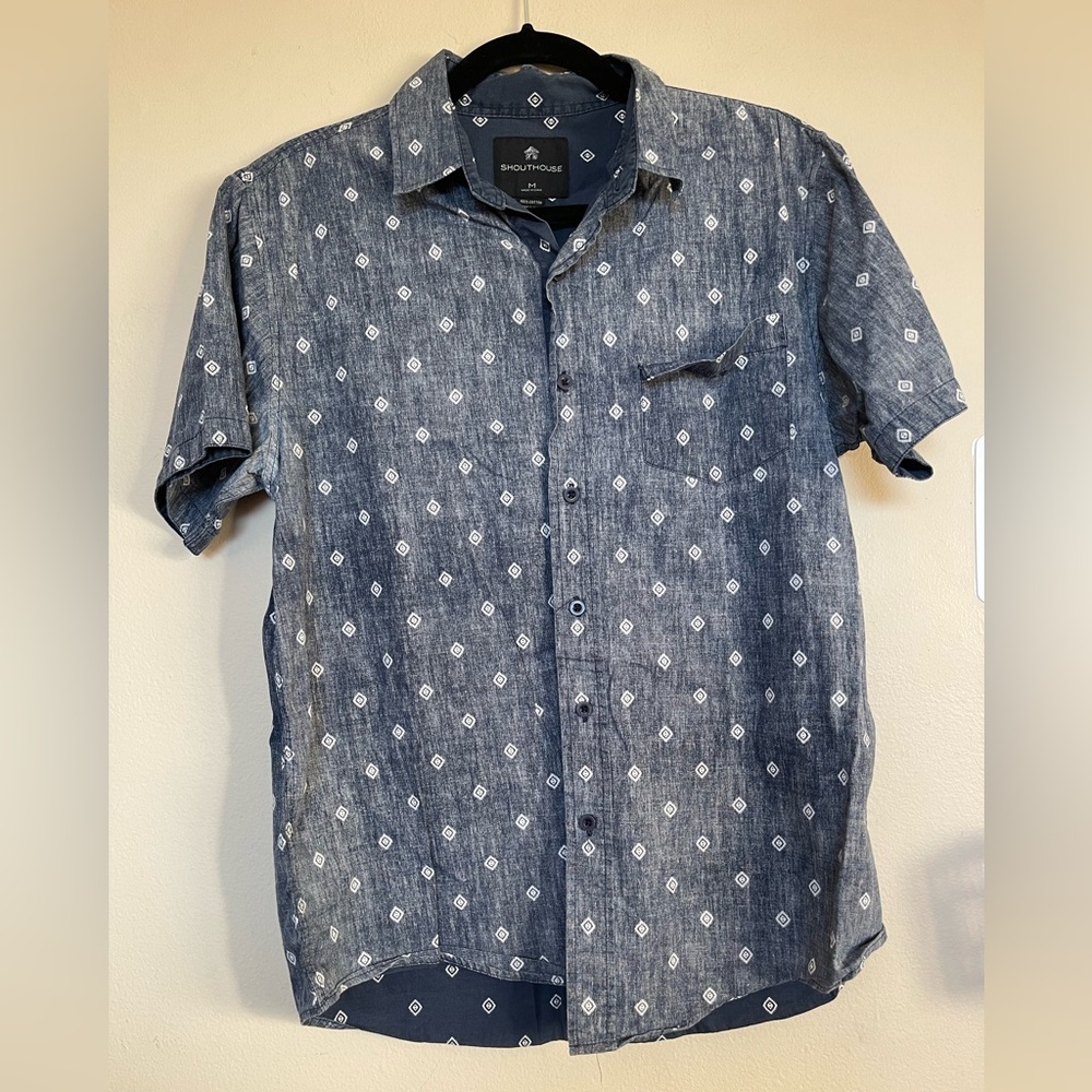 3/$15 Tilly’s Shouthouse Button-Up Short Sleeve Patterned Shirt Medium